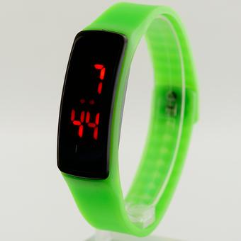 PA-HY LED Fashion Sports Personality Silicone Strap Watches Green 802111 (Free Shipping) - Intl  