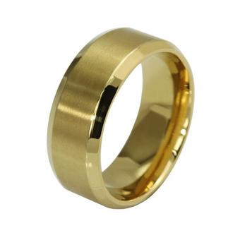 Phoenix B2C Men's Women's Titanium Steel Polished Ring Wedding Jewelry (Gold) (Intl)  