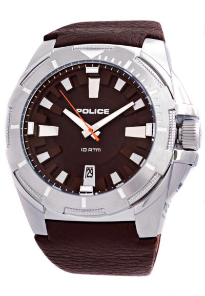 Police PL14420XS/12 - Jam Tangan Pria - Kulit - Coklat