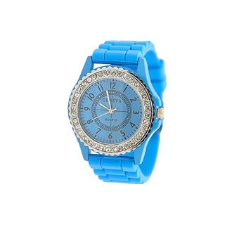 Promithi Women's Blue Silicone Strap Watch (Intl)  