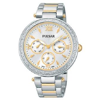 Pulsar PP6109 - Jam Tangan Wanita - Two Tone Gold - Diamond - Swarovski - Daydate  