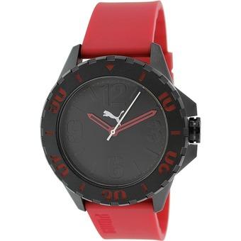 Puma Women's Pu103801004 Dark Red Rubber Quartz Watch (Intl)  