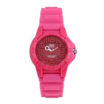 Q&Q - Jam Tangan Pria Dan Wanita - Pink - Strap Karet - VR00J004Y  