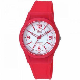 Q&Q Jam Tangan Unisex - Merah - Tali Karet - Colourful Watch  