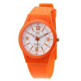 Q&Q Jam Tangan Unisex - Orange - Tali Karet - Colourful Watch  