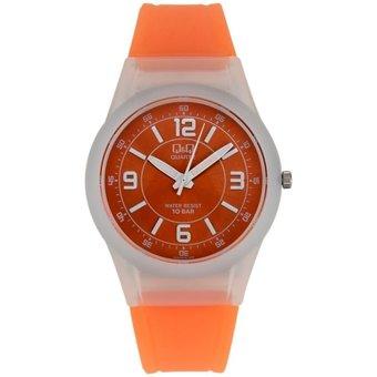 Q&Q Jam Tangan Unisex - Oranye - Tali Karet - Colourful Watch  