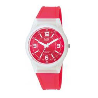 Q&Q Jam Tangan Wanita Analog VQ50J009Y Red Translucent  