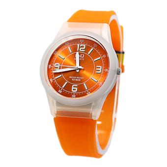 Q&Q - Jam Tangan Wanita - Oranye - Resin Strap - VQ50J  