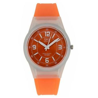 Q&Q - Jam Tangan Wanita - Rubber - Orange - VQ50J  