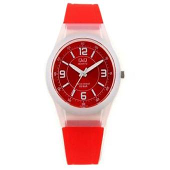 Q&Q - Jam Tangan Wanita - Rubber Strap - Merah- VQ50J-013Y  