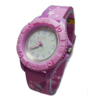 Q&Q Jam tangan wanita - VQ96J020Y - Karet - Ungu  