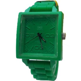 Q&Q Q463 Segi Jam Tangan Wanita Rubber Strap (Hijau)  