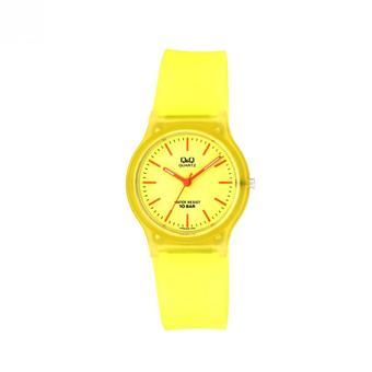 Q&Q Resin Analog Jam Tangan Wanita - Kuning - Strap Karet - VP46J033Y  