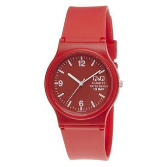 Q&Q Resin Analog Jam Tangan Wanita - Merah - Strap Karet - VP46J013Y  