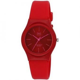 Q&Q Resin Analog Jam Tangan Wanita - Merah - Strap Karet - VQ86J023Y  