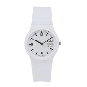 Q&Q Resin Analog Jam Tangan Wanita - Putih - Strap Karet - VP46J012Y  