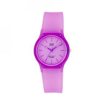 Q&Q Resin Analog Jam Tangan Wanita - Ungu - Strap Karet - VP46J030Y  