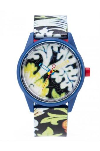 Q&Q Simle Solar - Jam Tangan Wanita - Biru Tua - Strap Kulit - RP00J028Y  