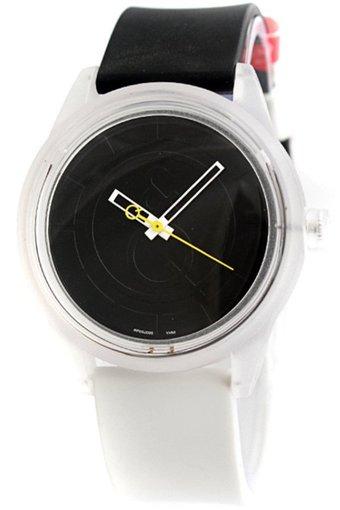 Q&Q Simle Solar - Jam Tangan Wanita - Hitam-Putih - Strap Kaca Resin - RP00J005Y  