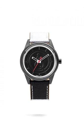 Q&Q Simle Solar - Jam Tangan Wanita - Hitam-Putih - Strap Resin - RP00J009Y  