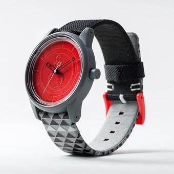 Q&Q Smile Solar Analog Jam Tangan Wanita - Merah - Strap Kanvas - RP00J004BR  