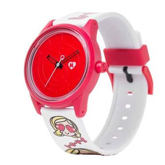 Q&Q Smile Solar Harajuku Lover's By Gwen Stefani - Jam Tangan Wanita - Rubber - Putih Merah - RP00J842Y  