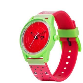 Q&Q Smile Solar Harajuku Lovers Analog Gwen Stefani Jam Tangan Wanita - Multi Warna - Strap Karet - RP00J839Y  