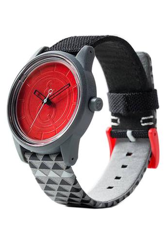 Q&Q Smile Solar - Jam Tangan Wanita - Hitam-Merah - Kanvas - RP00J014Y  