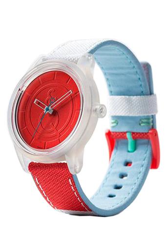 Q&Q Smile Solar - Jam Tangan Wanita - Merah - Kanvas - RP00J011Y  