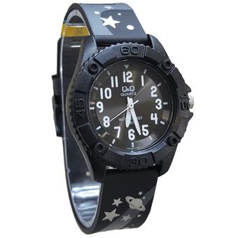 Q&Q VQ96J019Y Jam Tangan Wanita Strap Rubber Hitam  