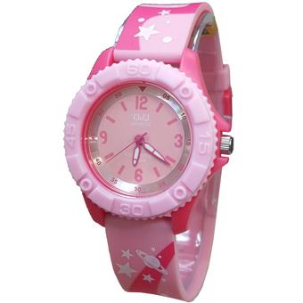 Q&Q VQ96J019Y Jam Tangan Wanita Strap Rubber Pink  