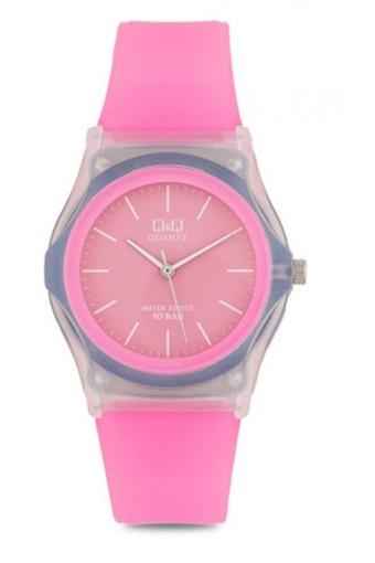 Q&Q Watch - Jam Tangan Wanita - Pink - Strap Karet - VQ04J007Y  