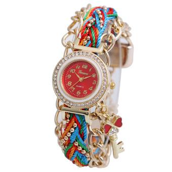 Quartz Bracelet Watch Women Woven (Intl)  