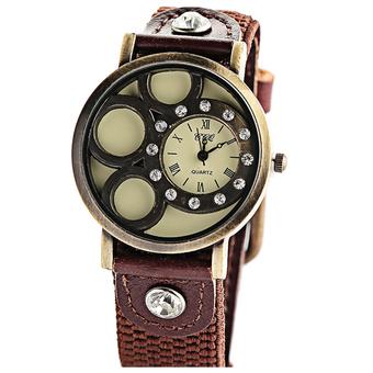 Quartz Women's Light Coffee Leather Strap Watches 60gs1063 - Intl  