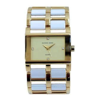 Raymond Daniel Jam Tangan Wanita - RD 033 L - Wanita - All Stainless Steel - Gold White - Anti Air  