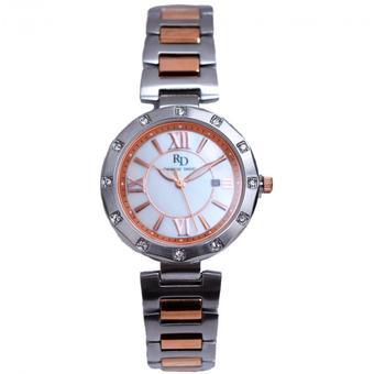 Raymond Daniel Jam Tangan Wanita - RD 206 - SIlver Rose Gold - Stainless Steel - Anti air  