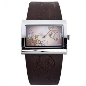 Raymond Daniel RD 211A - Silver - Batik - Strap Leather Coklat - Anti air  