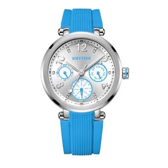 Rhythm F1502R 02 - Jam Tangan Wanita - Silicon - Blue  