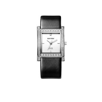 Rhythm L1204L 01 - Jam Tangan Wanita - Leather - Black  