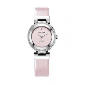 Rhythm Ladies Collection - Jam Tangan Wanita - Pink-Silver - Leather - L1202L 02  