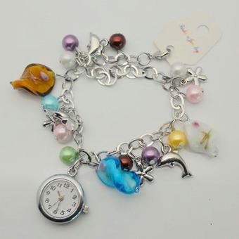 Rondaful Dolphin bracelet watch women girl model student (Intl)  