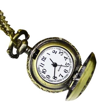 Rondaful Hollow Six Leaves and Flowers Retro Pocket Trumpet Watch Pocket Watch (Intl)  