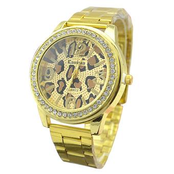 Rondaful Leopard hollow steel watches Gold watch (Intl)  