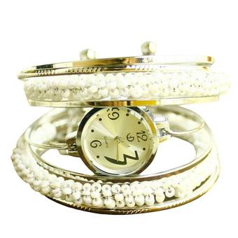 Rondaful Unique wound bead bracelet watch Lady fashion (Intl)  