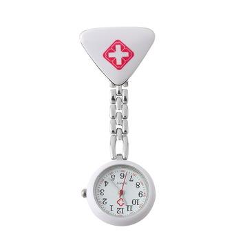 Round Triangular Nurse Doctor Watch Hanging Pocket Clip-on Time Piece New White  