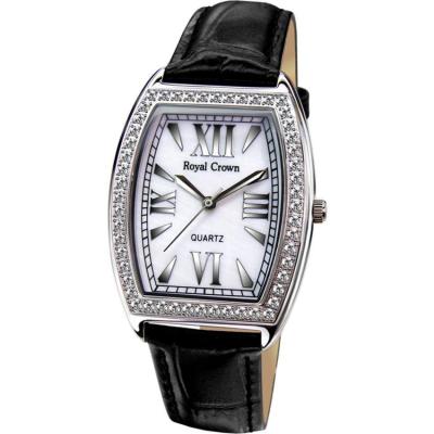 Royal Crown - 3635M - Jam Tangan Wanita - Strap Leather- Hitam