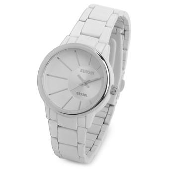 SINOBI 9338 Woman's Stainless Steel Band Quartz Analog Waterproof Wrist Watch - White (1 x 626)  