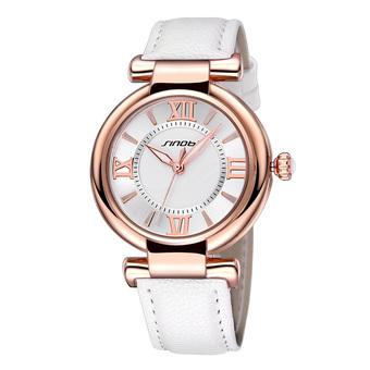 SINOBI Brand New Fashion Women's Watches Casual PU Lady Watch Roman Number Red / Orange / Rose Red / Black / White Wristwatch (Intl)  