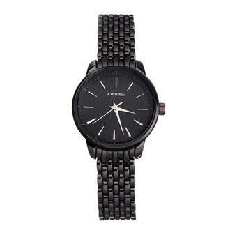 SINOBI Ladies Quartz Watches Stainless Steel Watchband Women Black Fashion Wristwatches- Intl  