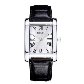 SINOBI Table Rome digital square Fashion Ladies Watch-Black White (Intl)  